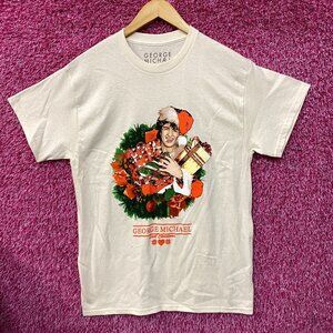 George Michael Last Christmas Portrait T-Shirt Medium